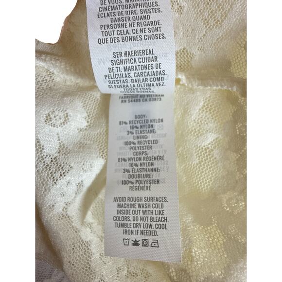 Aerie Vintage Lace Midi Skirt Black Elastic Waist Pull On Women's Large NWT - Picture 8 of 8